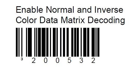 Активация инверсных Data Matrix кодов